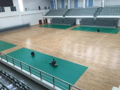 青岛潜艇学院羽毛球PVC塑胶地板铺设案例